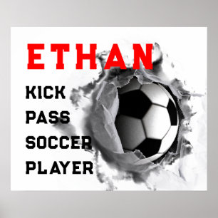 Personalized Soccer Player Poster