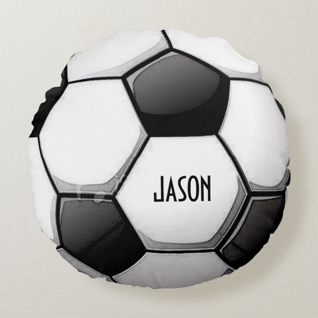 Personalized Soccer Round Cushion (Front)