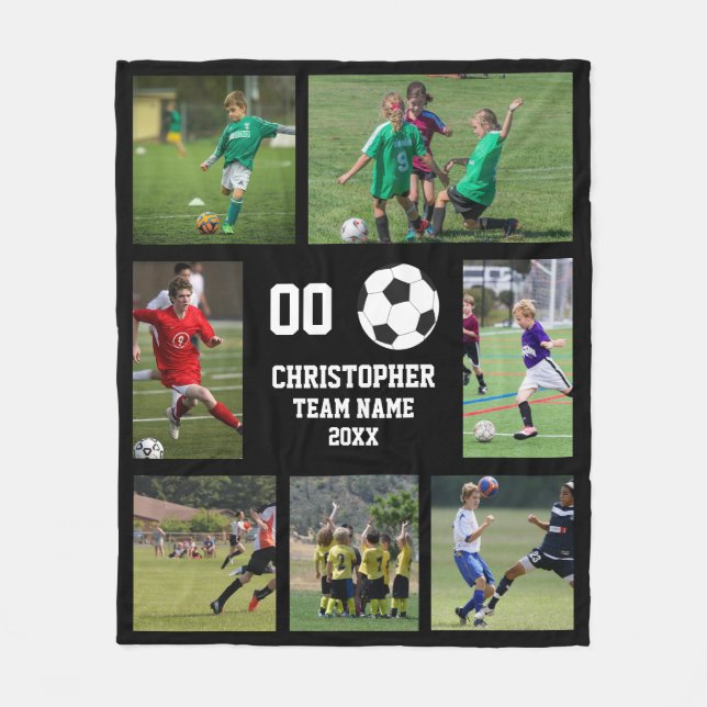 Personalized Soccer Senior Night Player Keepsake Fleece Blanket (Front)