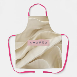 Personalized Soft Cream Abstract Minimal Flow Apron