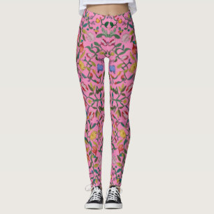 Personalized soft intricate floral pattern leggings
