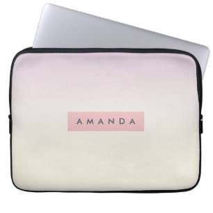 Personalized Soft Pastel Lavender Gradient Laptop Sleeve