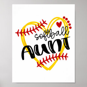 Personalized Softll Heart Tee Cute Aunt Women Soft Poster