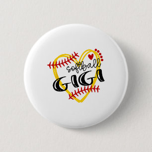 Personalized Softll Heart Tee Cute Gigi Women Soft 6 Cm Round Badge