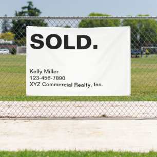 Personalized SOLD Sign Commercial Realty Marketing