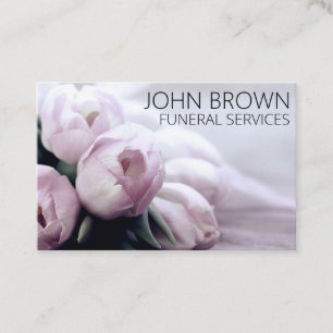 Personalized "Solemn Flowers" (UK/Euro) Business Card
