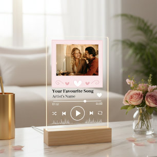 Personalized Song Code Romantic LED Night Light  Acrylic Sign