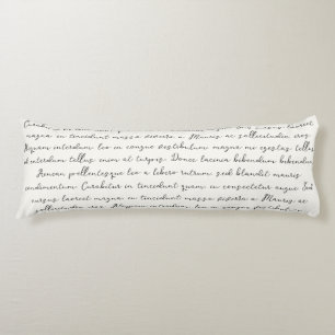 Personalized song lyric poem body cushion