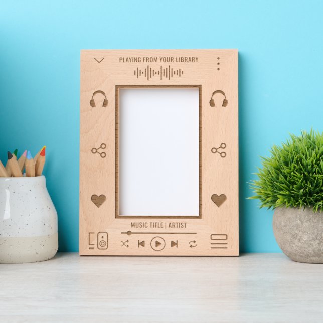 Personalized Song Music Etched Frames (Front)