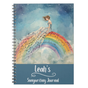 PERSONALIZED Songwriting Journal, Spiral Bound Notebook