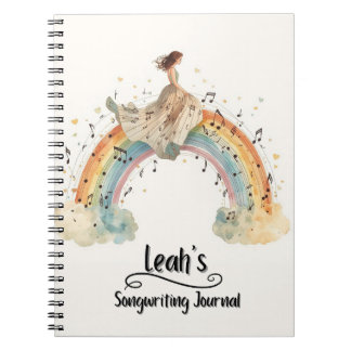 PERSONALIZED Songwriting Journal, Spiral Bound Notebook