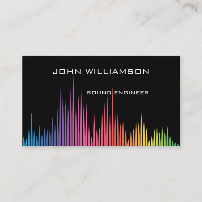 Personalized Sound Engineer Audio Engineering Business Card (Front)