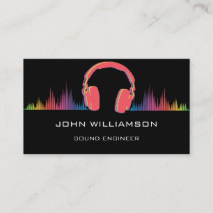 Personalized Sound Engineer Audio Engineering Business Card