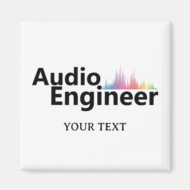 Personalized Sound Engineer Audio Engineering Magnet (Front)