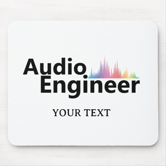 Personalized Sound Engineer Audio Engineering Mouse Mat (Front)
