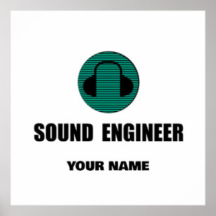 Personalized Sound Engineer Audio Engineering Poster