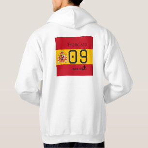 Personalized Spain National Soccer Graphic Athlete Hoodie