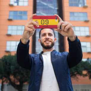 Personalized Spain National Soccer Graphic Athlete iPhone 15 Pro Case