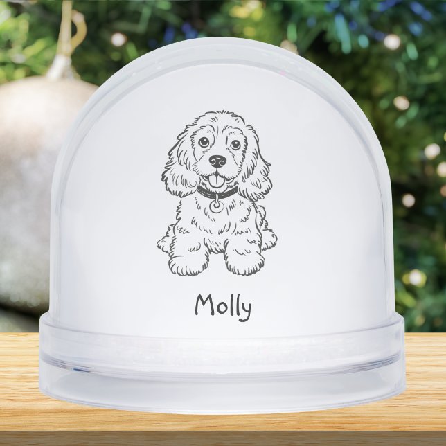 Personalized Spaniel Dog Christmas Snowglobe (Creator Uploaded)
