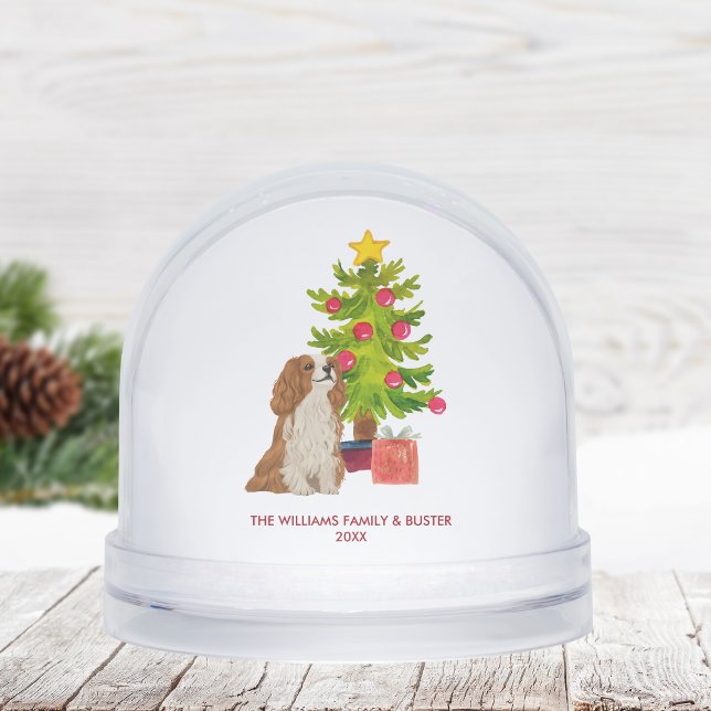Personalized Spaniel Dog Christmas Snowglobe (Creator Uploaded)