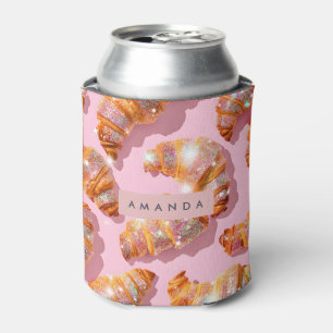 Personalized Sparkle Croissant Style Can Cooler