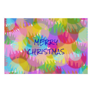 PERSONALIZED SPARKLY COLOURED MERRY CHRISTMAS POSTER