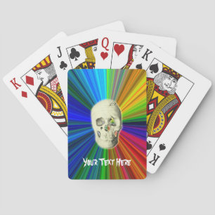 Personalized Spectrum and Skull Playing Cards