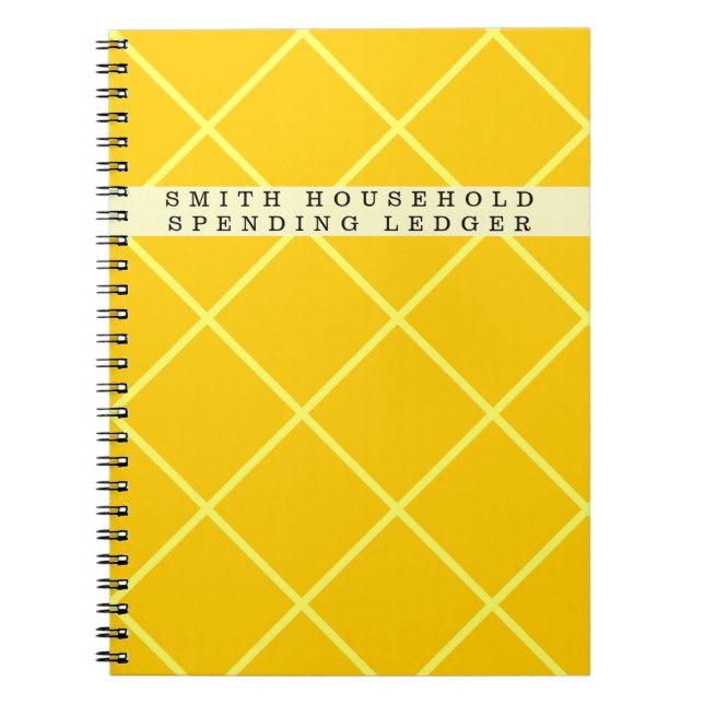 Personalized Spending Ledger Home Finances Journal (Front)
