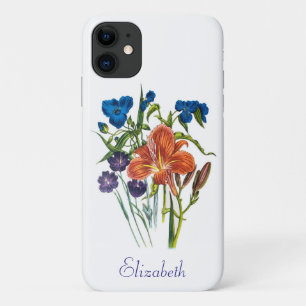 Personalized Spiderwort and Daylily iPhone 11 Case