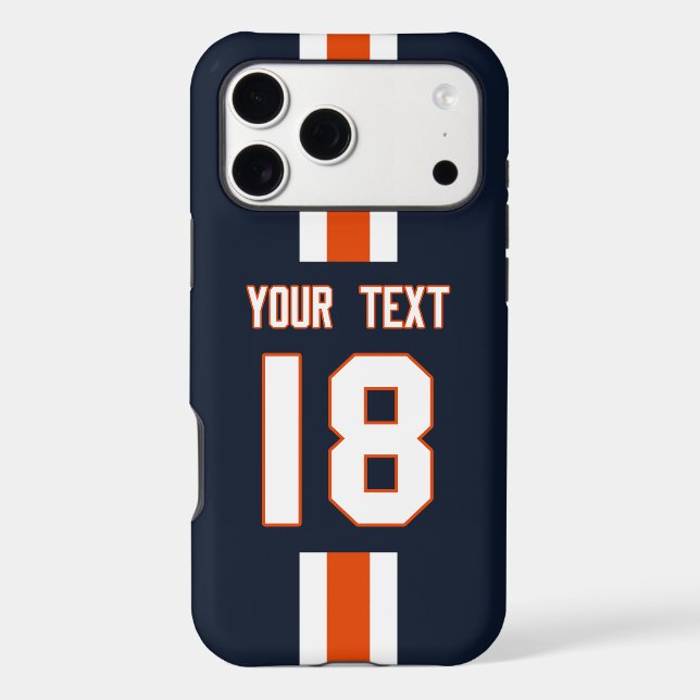 Personalized Sports Jersey iPhone 17 Pro Max Case (Back)