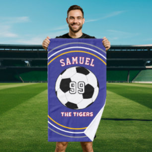 Personalized Sports soccer Football Player Hand Towel