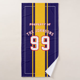 Personalized Sports Towel   Custom Football Player