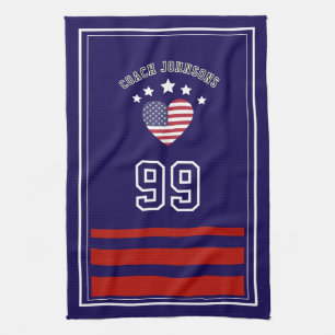 Personalized Sports Towel Custom Football Player