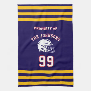 Personalized Sports Towel   Custom Football Player