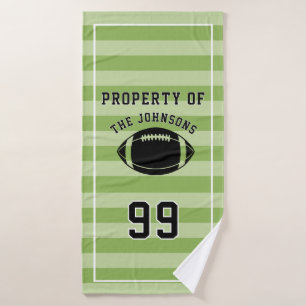 Personalized Sports Towel   Custom Football Player