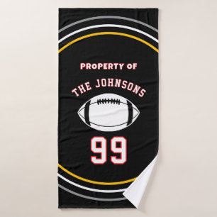 Personalized Sports Towel Custom Football Player