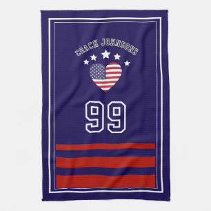 Personalized Sports Towel Custom Football Player