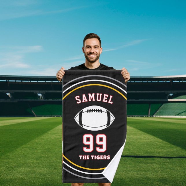 Personalized Sports Towel | Custom Football Player (Creator Uploaded)