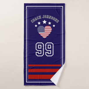 Personalized Sports Towel   Custom Football Player