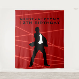 Personalized Spy Party Laser Tapestry