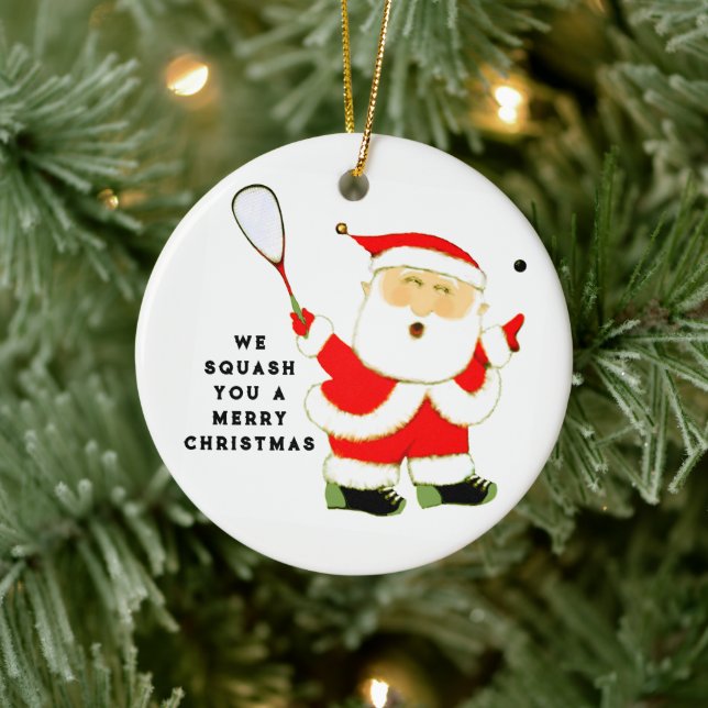 Personalized Squash Player Collectible Ceramic Tree Decoration (Tree)