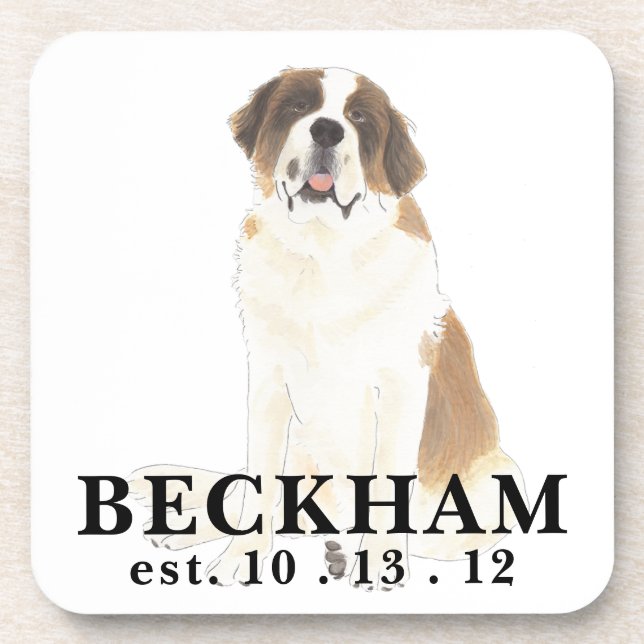 Personalized St. Bernard Coaster (Front)