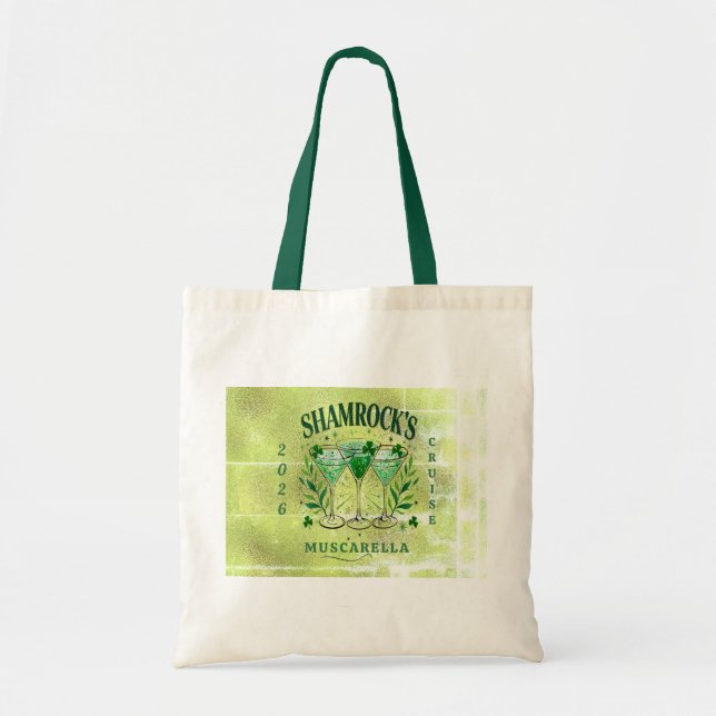 Personalized St. Patrick's Day Cruise, Bride Squad Tote Bag (Front)