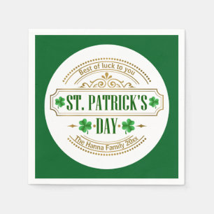 Personalized St. Patrick's Day I Luck of the Irish Napkin