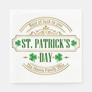 Personalized St. Patrick's Day I Luck of the Irish Napkin