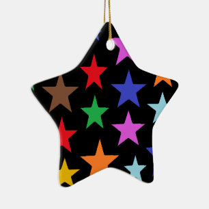 Personalized Star Shaped Christmas Ceramic Ornamen Ceramic Tree Decoration