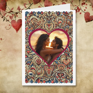 Personalized Steampunk Happy Anniversary Photo Card