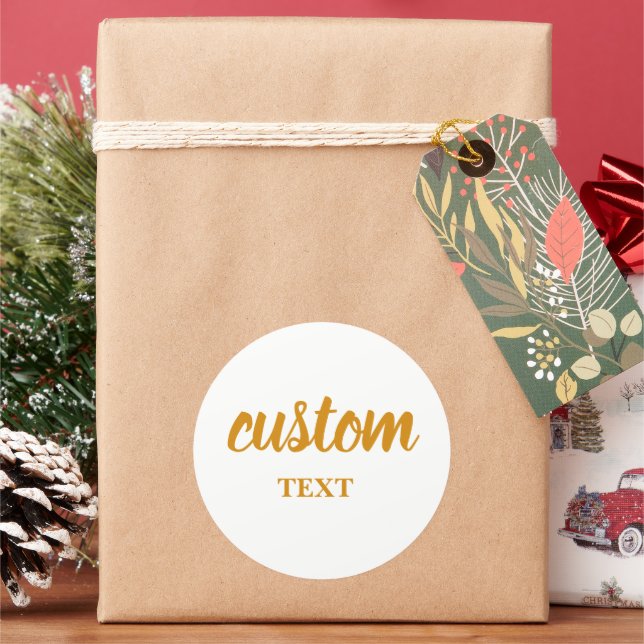 Personalized stickers for company logo or text, (Holiday)