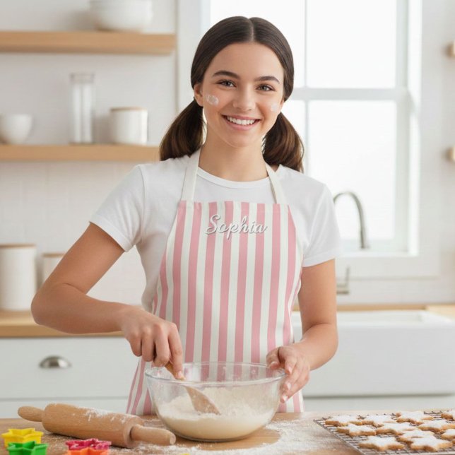 Personalized Stripe Apron for Kids and Adults (Creator Uploaded)