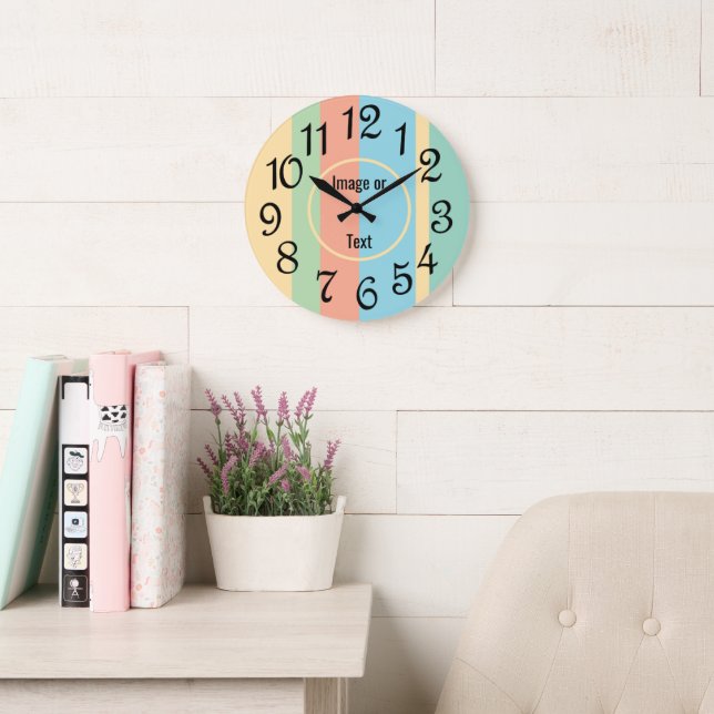 Personalized Striped Clock (Reading Room)